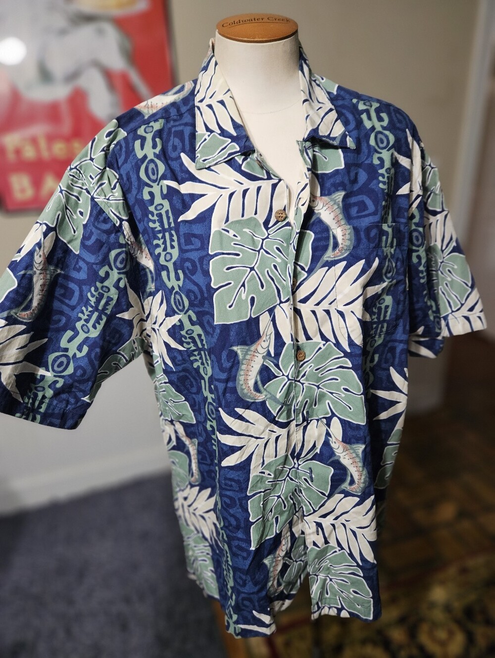 VTG 90s Aftco Hawaiian Shirt Medium
